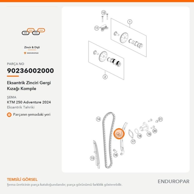 Eksantrik Zinciri Gergi Kızağı Komple 90236002000 parça şeması