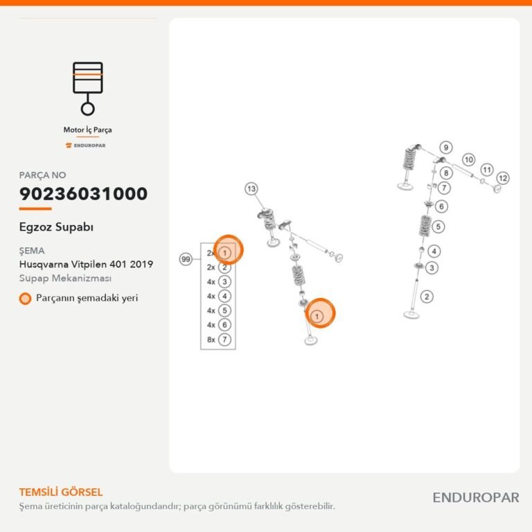 Egzoz Supabı 90236031000 parça şeması