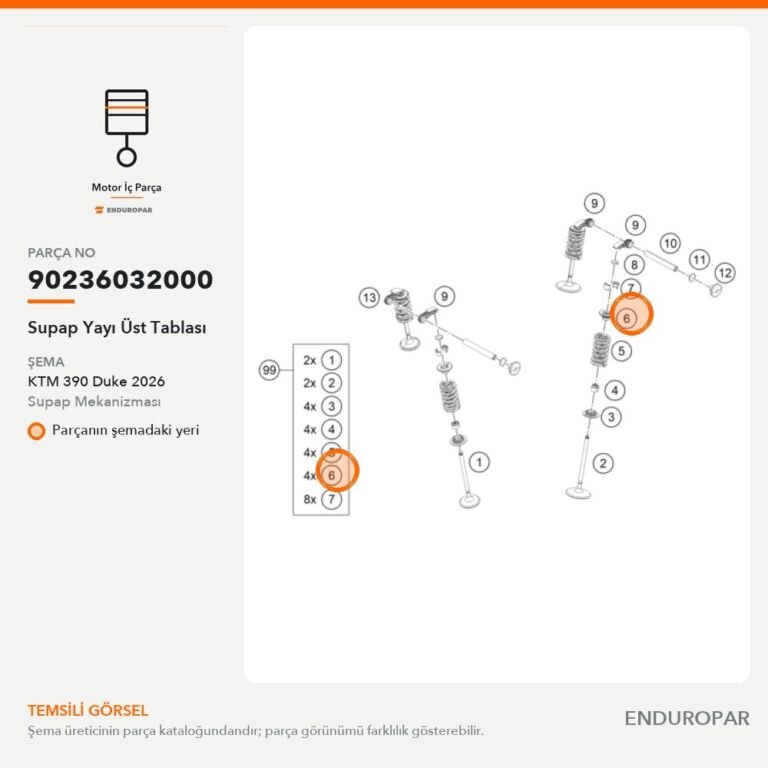 Supap Yayı Üst Tablası 90236032000 parça şeması