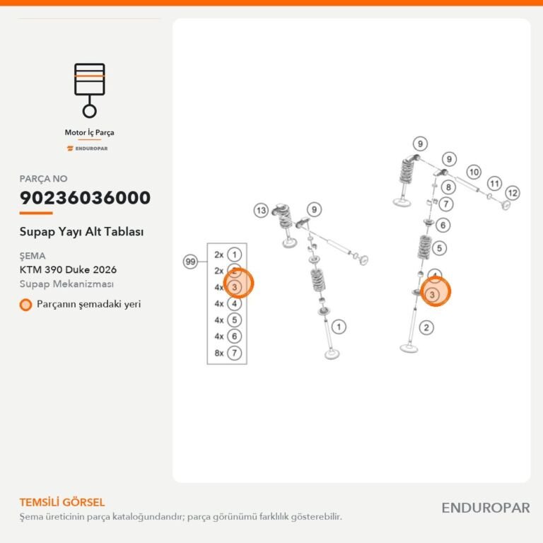 Supap Yayı Alt Tablası 90236036000 parça şeması