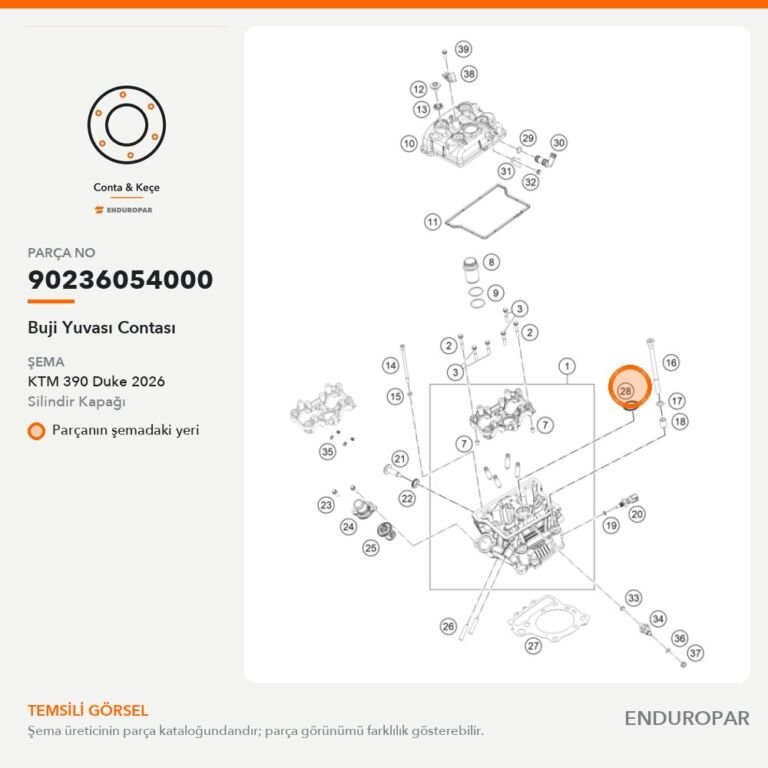 Buji Yuvası Contası 90236054000 parça şeması