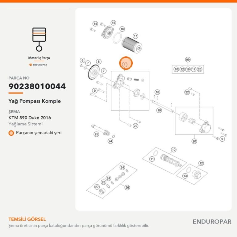 Yağ Pompası Komple 90238010044 parça şeması