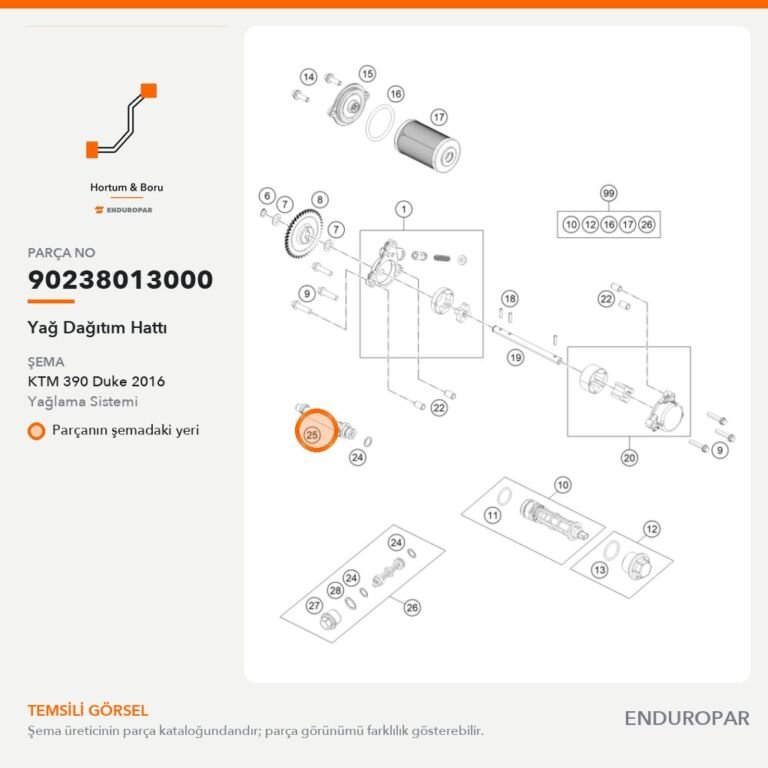Yağ Dağıtım Hattı 90238013000 parça şeması