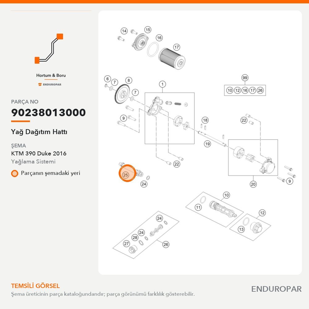 Yağ Dağıtım Hattı 90238013000 parça şeması