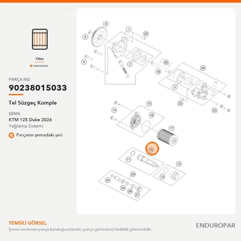 Tel Süzgeç Komple 90238015033 parça şeması