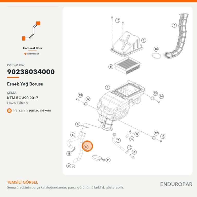 Esnek Yağ Borusu 90238034000 parça şeması