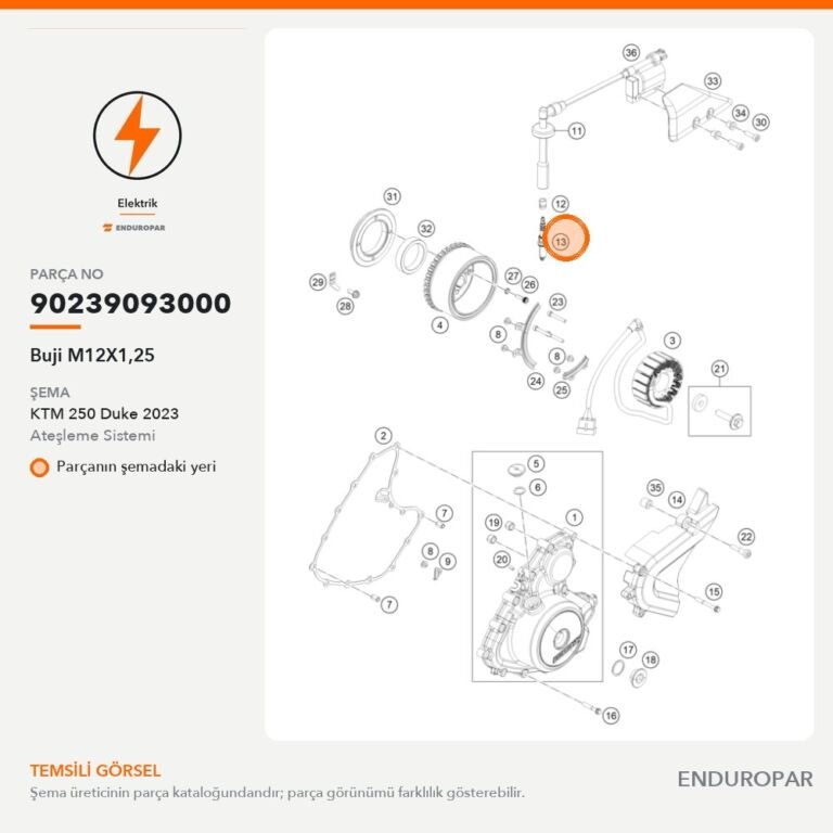 Buji M12X1,25 90239093000 parça şeması
