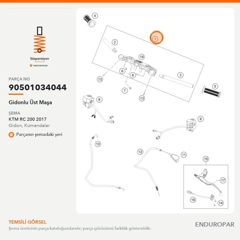 Gidonlu Üst Maşa 90501034044 parça şeması