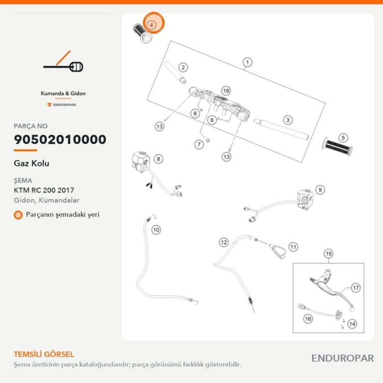 Gaz Kolu 90502010000 parça şeması