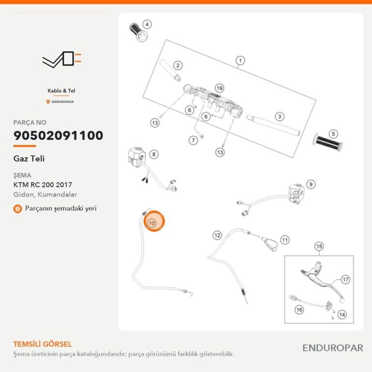 Gaz Teli 90502091100 parça şeması