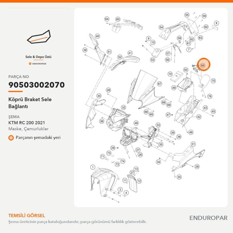 Köprü Braket Sele Bağlantı 90503002070 parça şeması