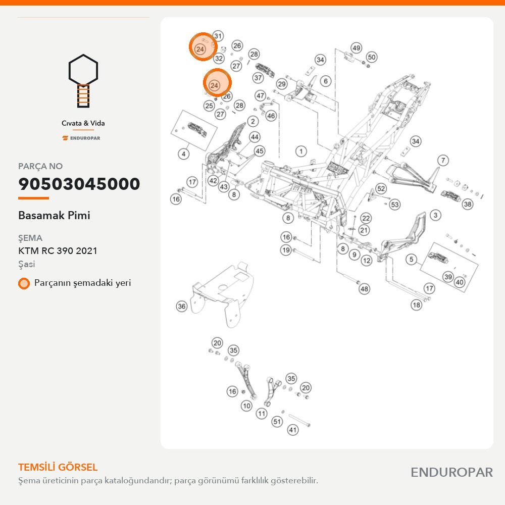 Basamak Pimi 90503045000 parça şeması