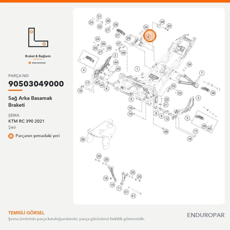 Sağ Arka Basamak Braketi 90503049000 parça şeması