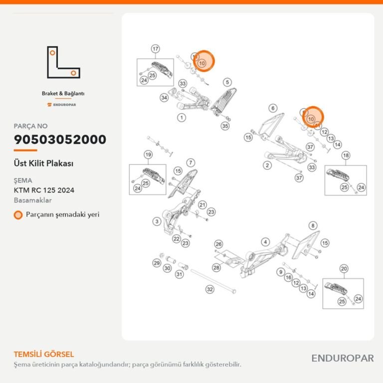 Üst Kilit Plakası 90503052000 parça şeması