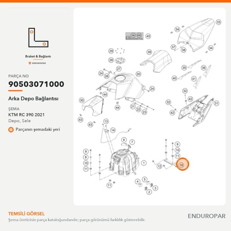 Arka Depo Bağlantısı 90503071000 parça şeması