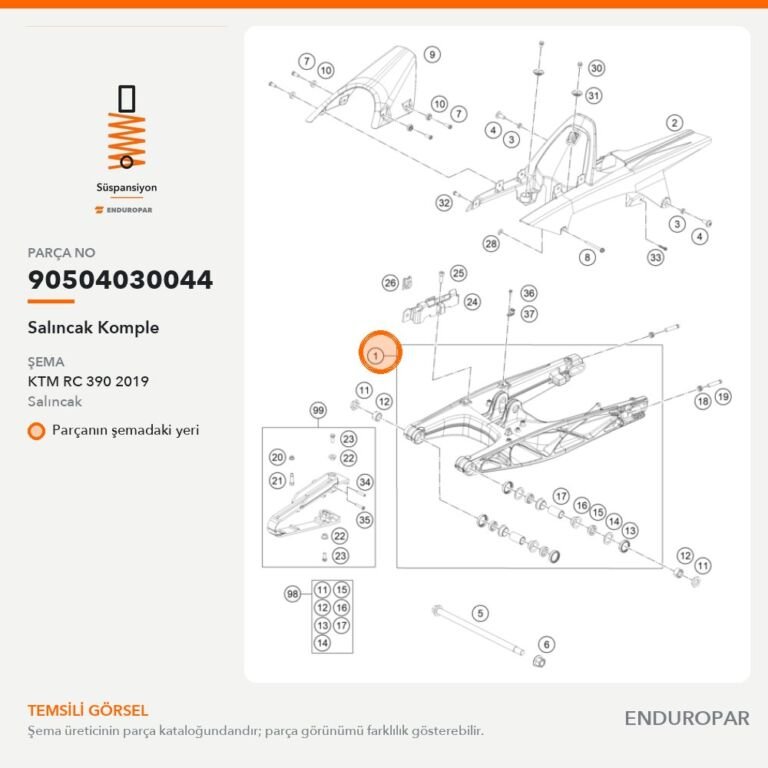 Salıncak Komple 90504030044 parça şeması