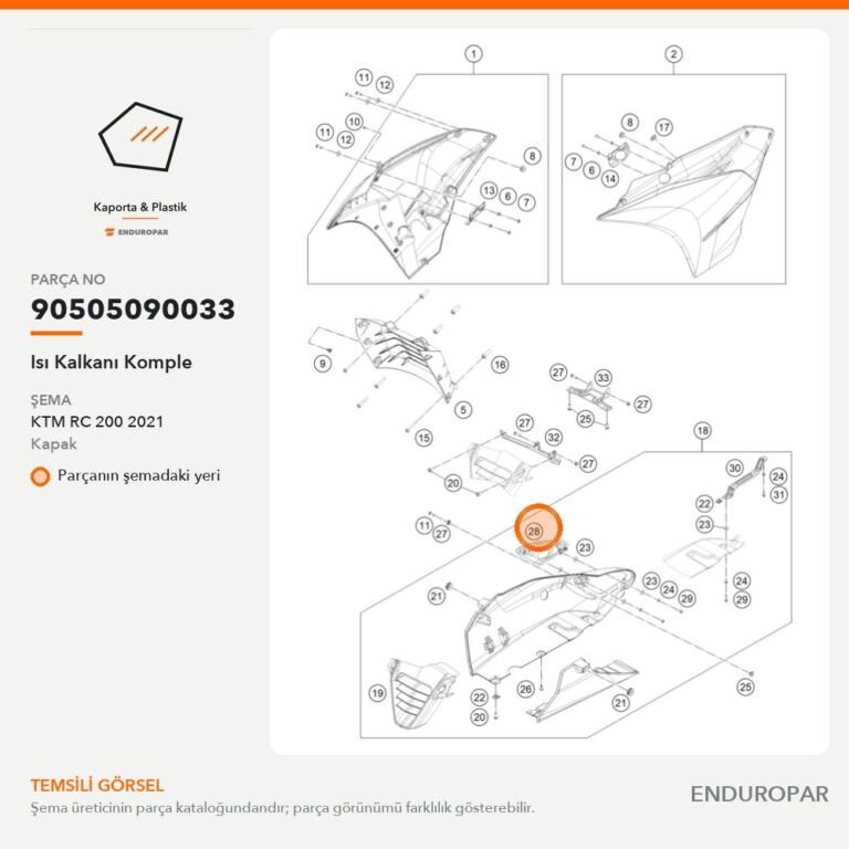 Isı Kalkanı Komple 90505090033 parça şeması