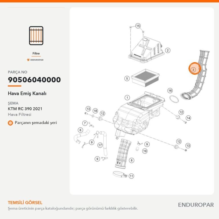 Hava Emiş Kanalı 90506040000 parça şeması