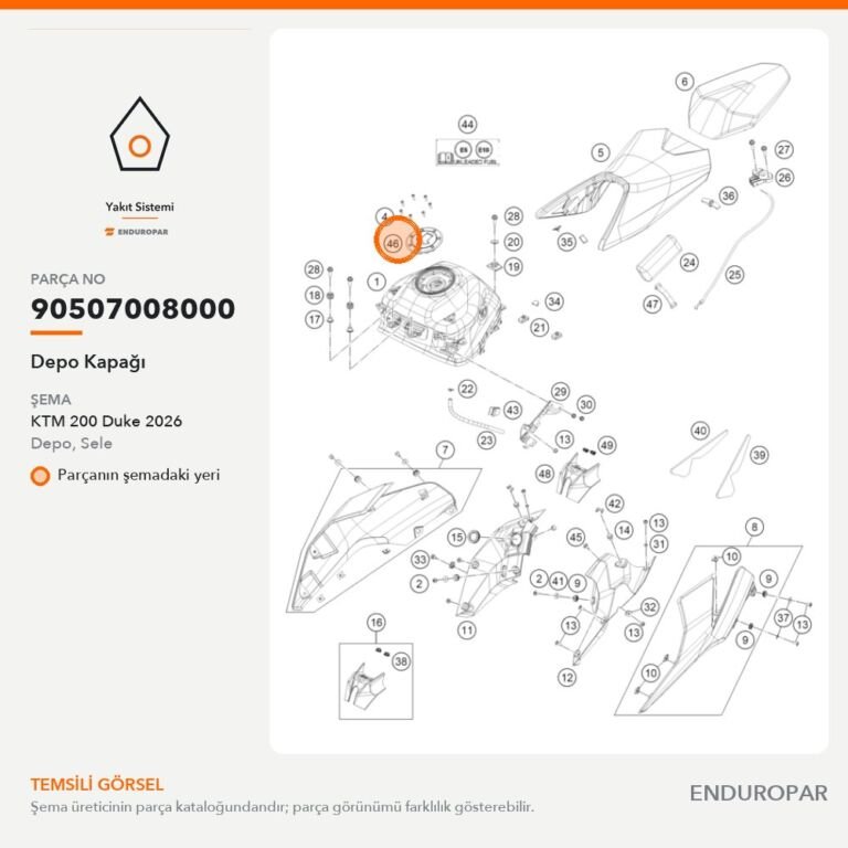 Depo Kapağı 90507008000 parça şeması