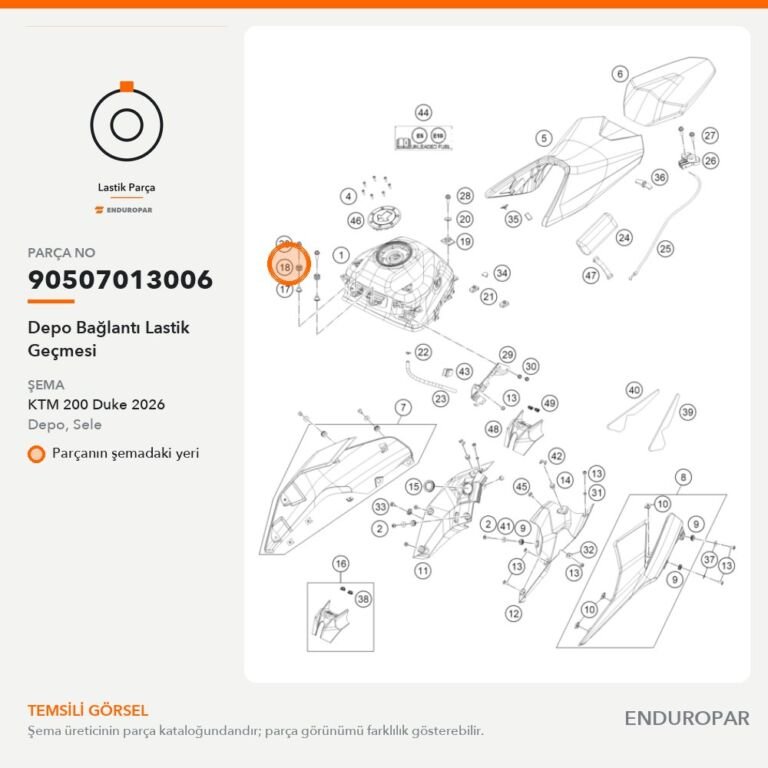 Depo Bağlantı Lastik Geçmesi 90507013006 parça şeması