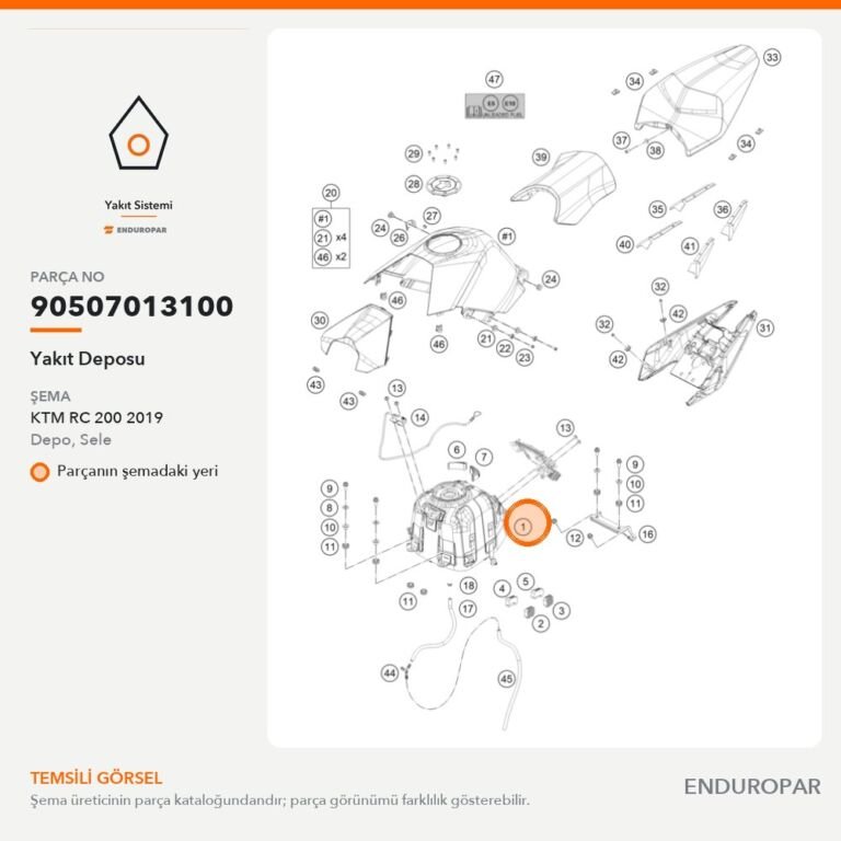 Yakıt Deposu 90507013100 parça şeması