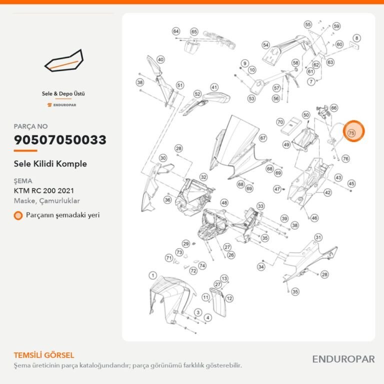 Sele Kilidi Komple 90507050033 parça şeması