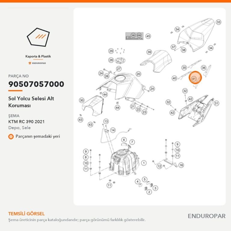 Sol Yolcu Selesi Alt Koruması 90507057000 parça şeması