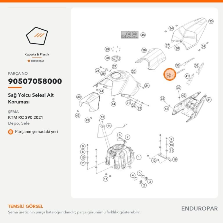 Sağ Yolcu Selesi Alt Koruması 90507058000 parça şeması