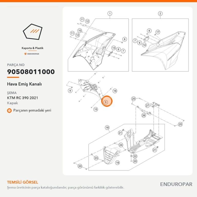 Hava Emiş Kanalı 90508011000 parça şeması