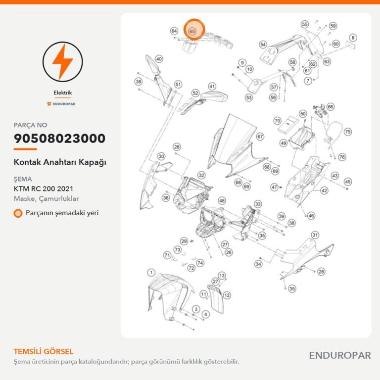 Kontak Anahtarı Kapağı 90508023000 parça şeması