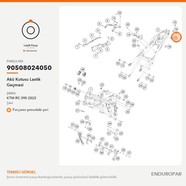 Akü Kutusu Lastik Geçmesi 90508024050 parça şeması