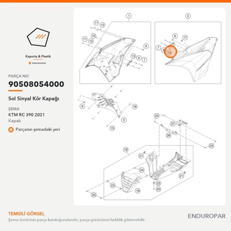 Sol Sinyal Kör Kapağı 90508054000 parça şeması