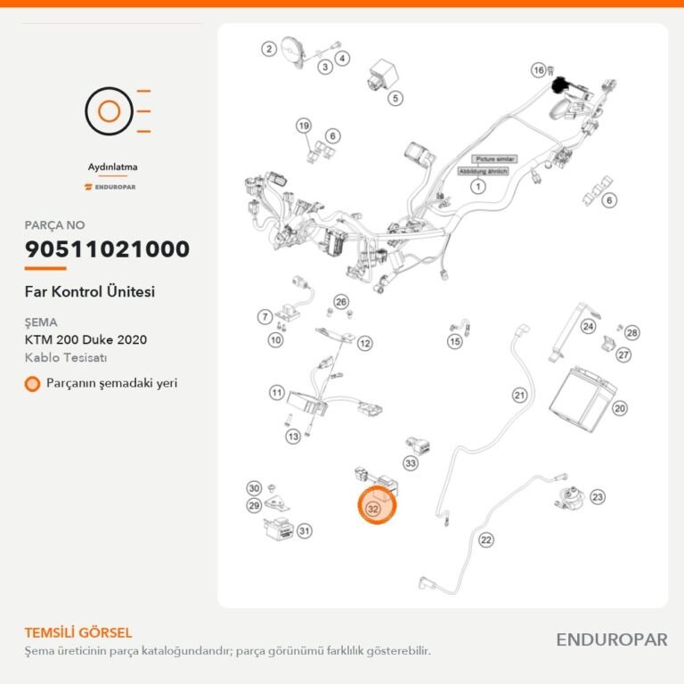 Far Kontrol Ünitesi 90511021000 parça şeması