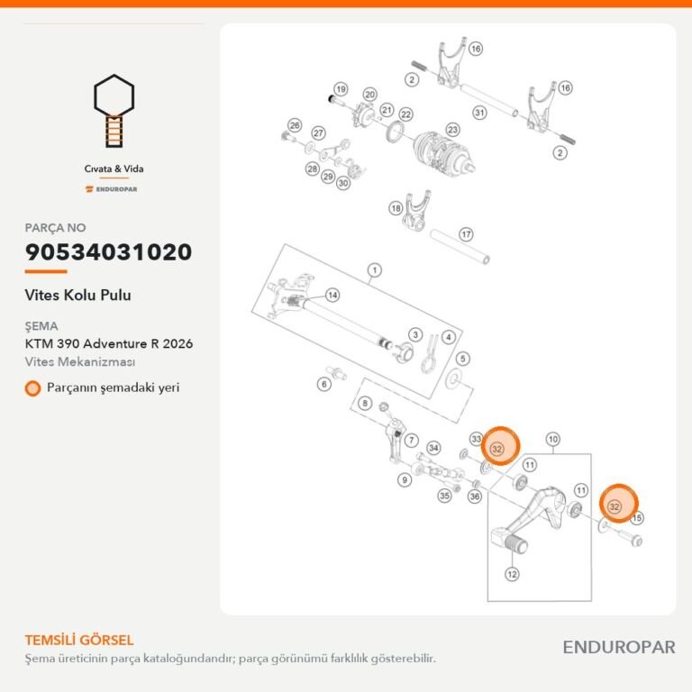 Vites Kolu Pulu 90534031020 parça şeması