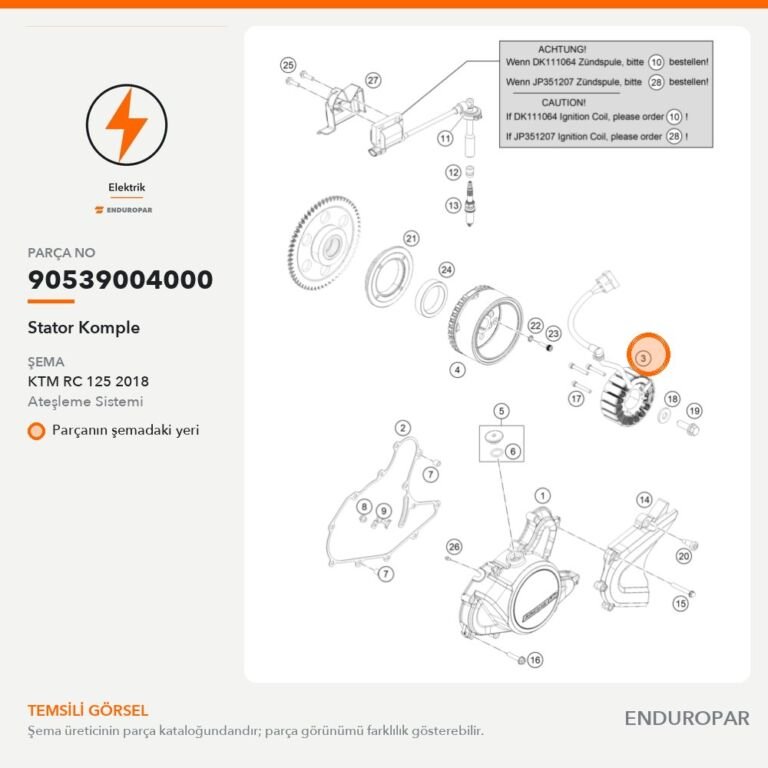 Stator Komple 90539004000 parça şeması