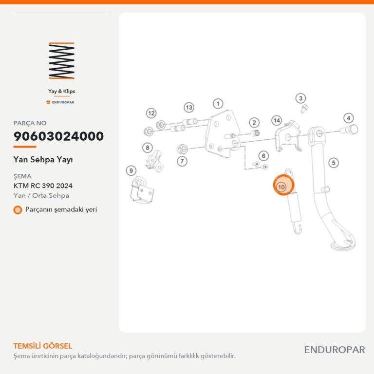 Yan Sehpa Yayı 90603024000 parça şeması