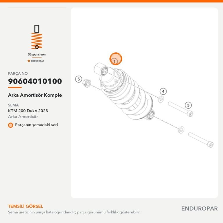 Arka Amortisör Komple 90604010100 parça şeması