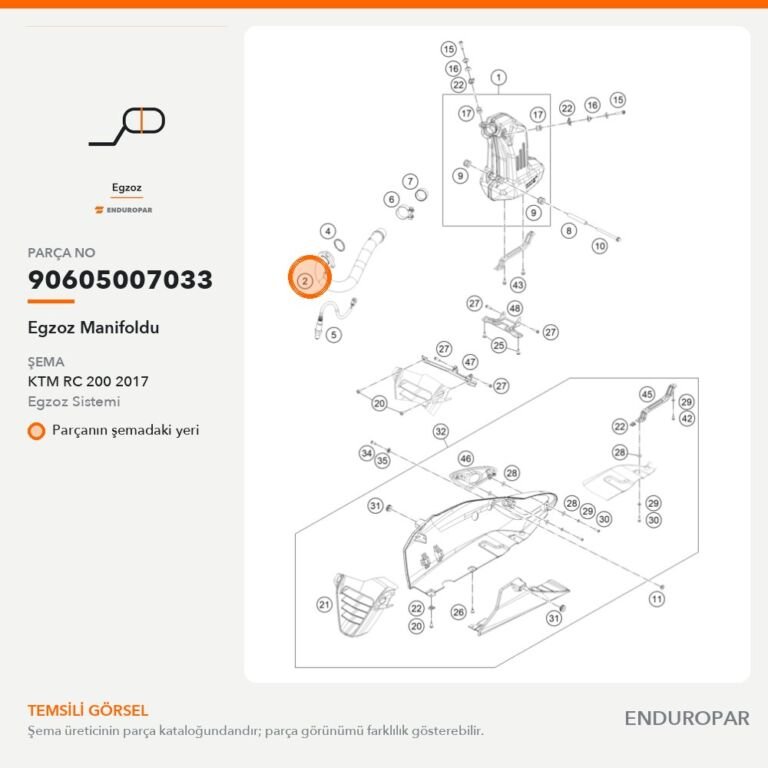 Egzoz Manifoldu 90605007033 parça şeması