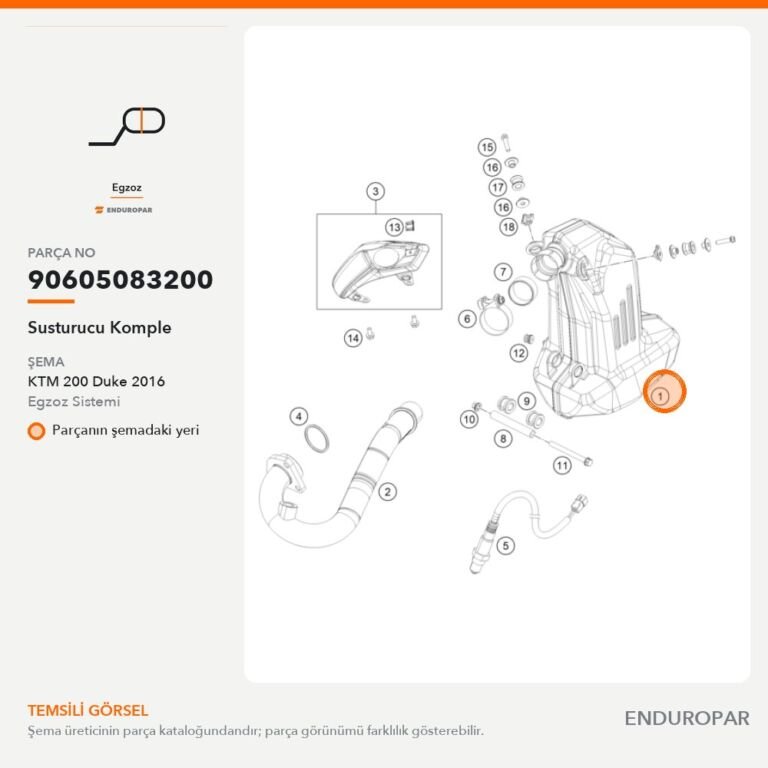 Susturucu Komple 90605083200 parça şeması