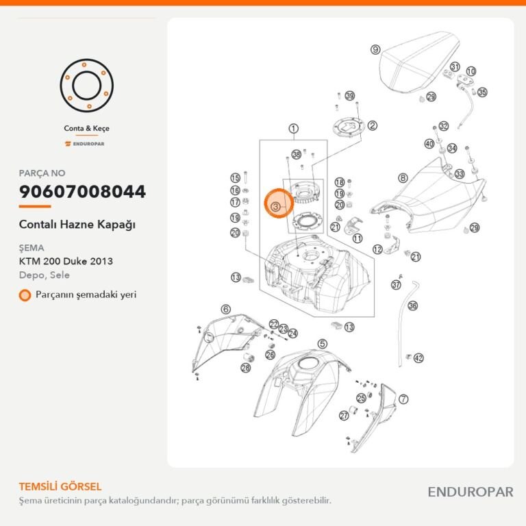Contalı Hazne Kapağı 90607008044 parça şeması