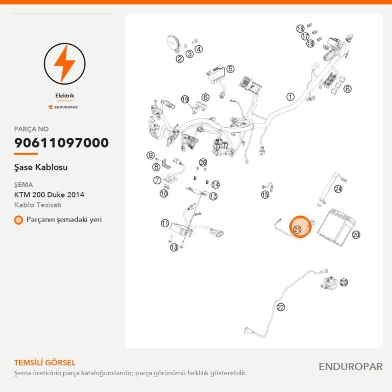 Şase Kablosu 90611097000 parça şeması