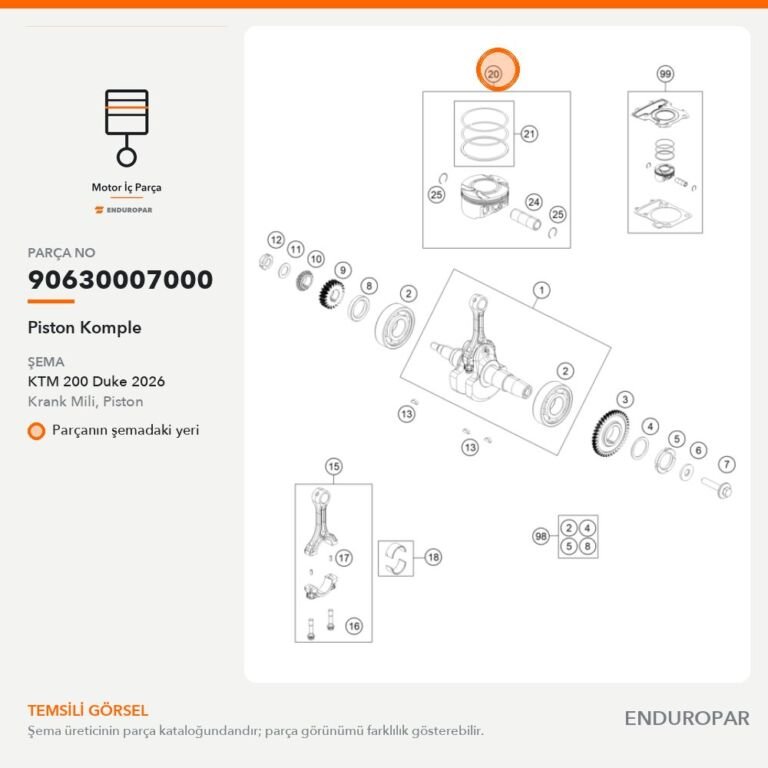 Piston Komple 90630007000 parça şeması