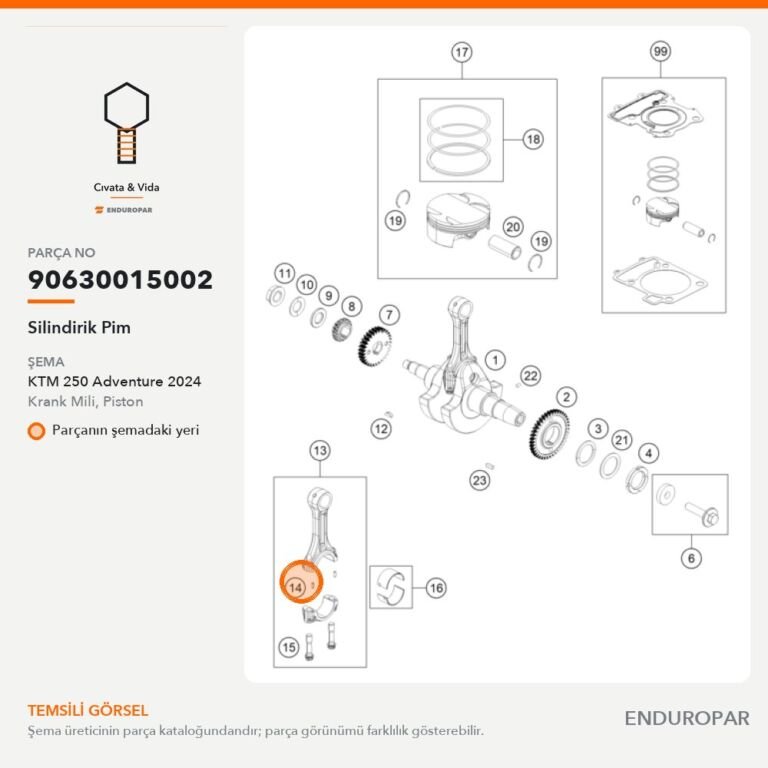 Silindirik Pim 90630015002 parça şeması