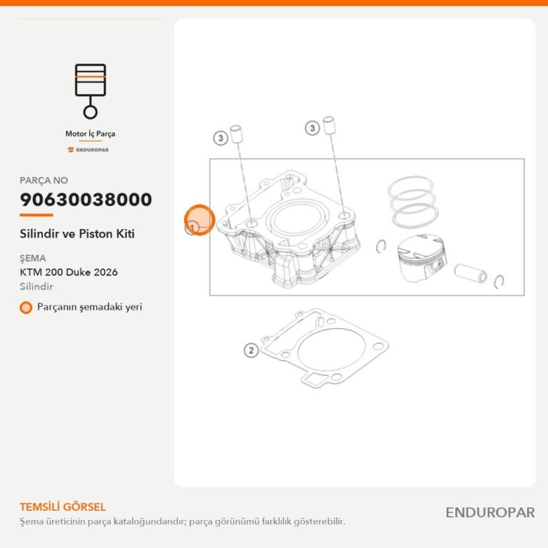 Silindir ve Piston Kiti 90630038000 parça şeması