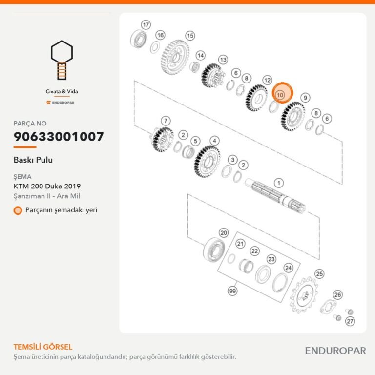 Baskı Pulu 90633001007 parça şeması