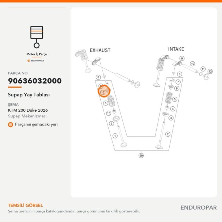 Supap Yay Tablası 90636032000 parça şeması