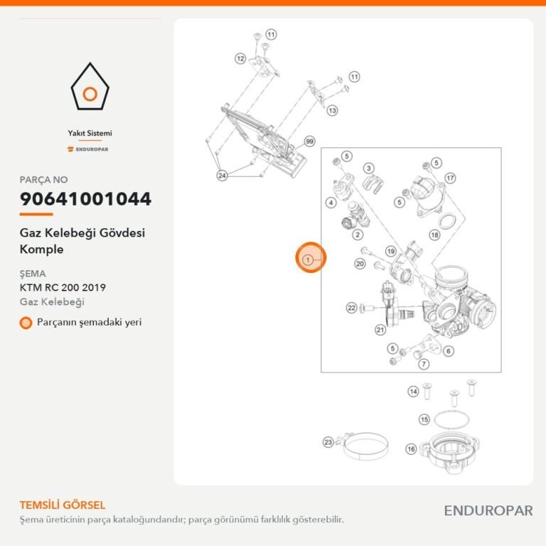 Gaz Kelebeği Gövdesi Komple 90641001044 parça şeması