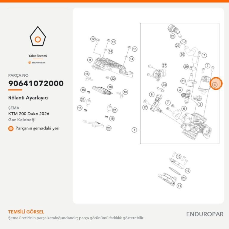 Rölanti Ayarlayıcı 90641072000 parça şeması