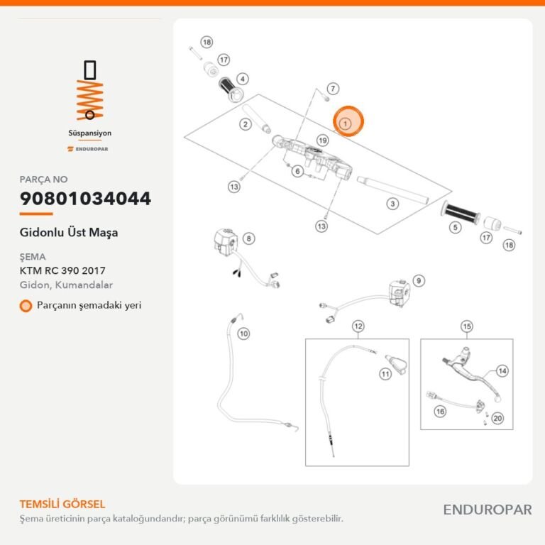 Gidonlu Üst Maşa 90801034044 parça şeması