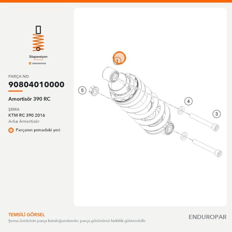 Amortisör 390 RC 90804010000 parça şeması